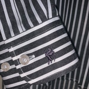 Burberry men button dress shirt